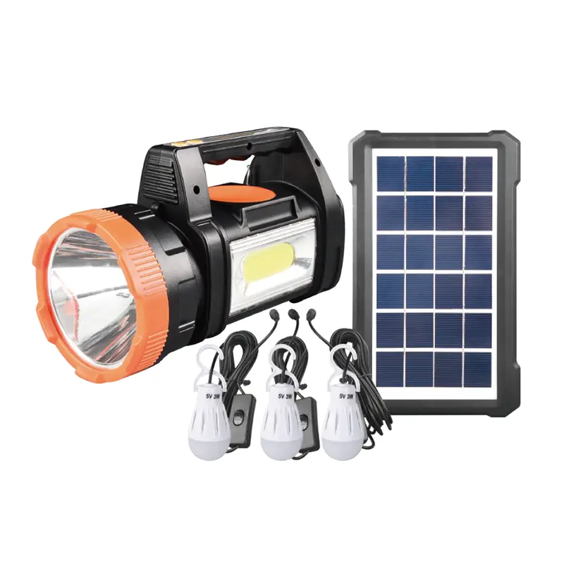 30W COB Rechargeable Solar Spotlight Kit
