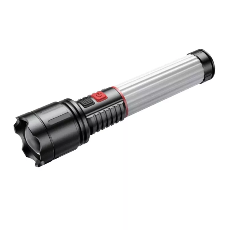 Portable LED Flashlight with Red and Blue Warning Light